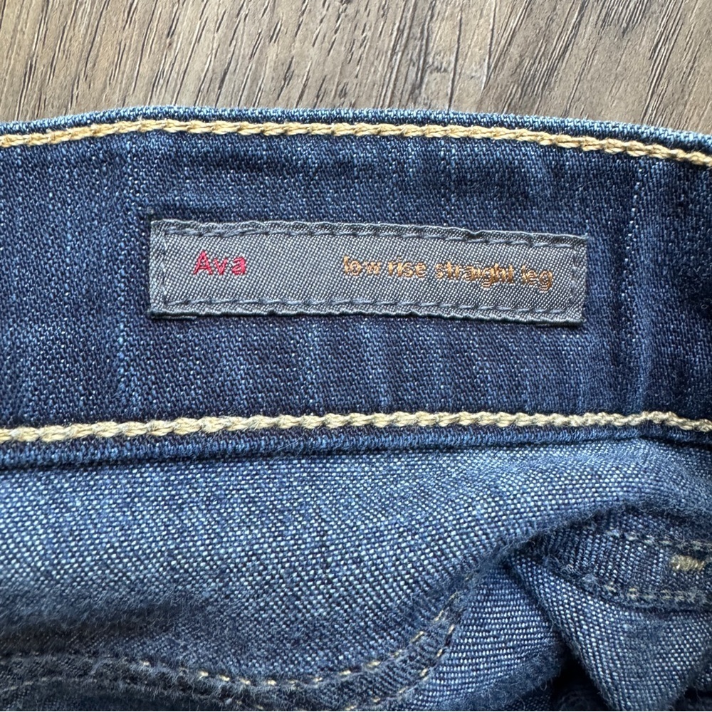Citizens of Humanity Dark Blue Low Rise Straight Leg Jeans - Size 27 - Picture 7 of 16